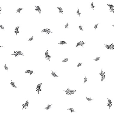 Koyu gri vektör sorunsuz doodle arka plan yaprakları ile. Renkli resimde doodle tarzı yaprakları ile. Kartvizit, Web siteleri için şablon.