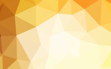 Işık turuncu vektör soyut poligonal şablonu. Çokgen şekilleri ile bir örnek. Afiş için tamamen yeni şablon.