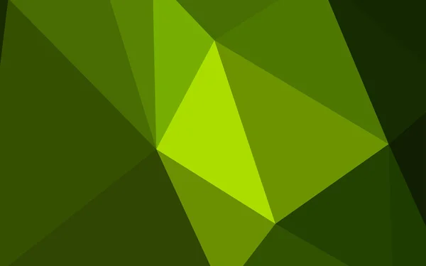 Sötét Zöld Vektor Háromszög Mozaik Textúra Csillogó Elvont Illusztrációja Egy — Stock Vector