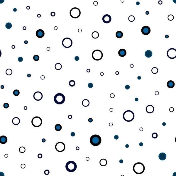 Tmavě Modrý Vektor Bezešvé Pozadí Bublinkami Ilustrace Sadou Zářivě Barevné — Stockový vektor