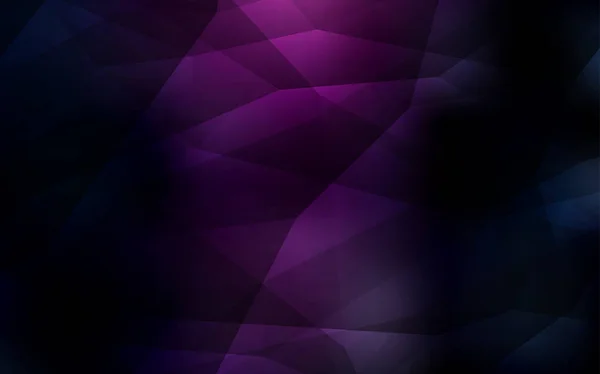 Mörk Rosa Blå Vector Polygonal Bakgrund Glitter Abstrakt Illustration Med — Stock vektor