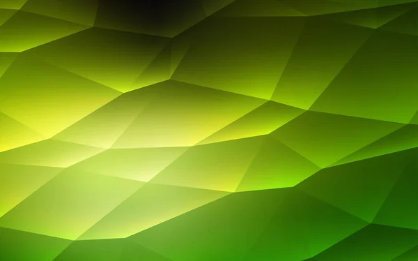 Layout Vetorial Verde Claro Com Linhas Triângulos Triângulos Fundo Abstrato — Vetor de Stock