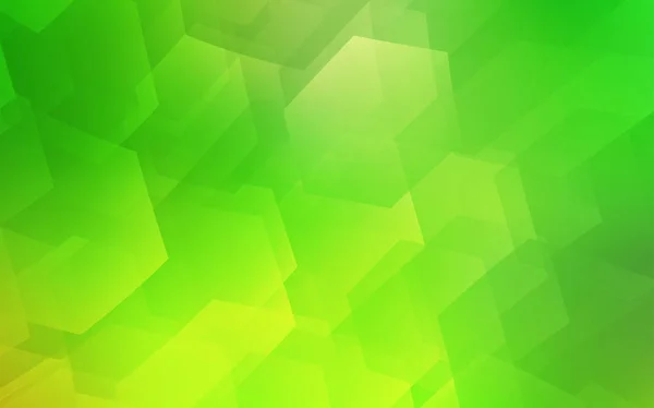 Hellgrünes Vektormuster Mit Bunten Sechsecken Weißer Hintergrund Mit Bunten Sechsecken — Stockvektor