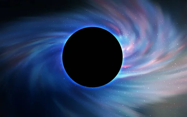 Cobertura Vetorial Azul Claro Com Buraco Negro Nebulosa Ilustração Colorida —  Vetores de Stock