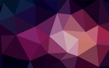 Koyu mor vektör eğimli üçgenler. Çokgen şekilli bir örnek. Marka kitabınız için yeni şablon.