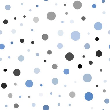 Hafif mavi vektör daire şekilleri ile sorunsuz düzeni. Renkli gradyan ile arka plan üzerinde bulanık kabarcıklar. Desen için modaya uygun Kumaş, duvar kağıtları.