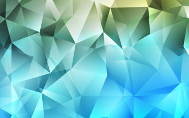 Açık mavi, yeşil vektör arka plan üçgenler ile. Renkli gradyan ile arka plan üçgenler. En iyi tasarım, reklam, poster, afiş için.