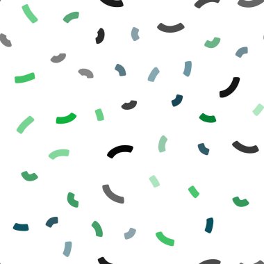 Açık mavi, vektör kesintisiz sıvı şekiller şablonuyla yeşil. Glitter soyut illüstrasyon alaycı hatları ile. İş için tamamen yeni bir memphis tasarımı.