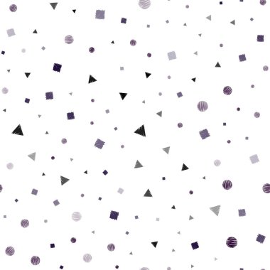 Koyu mor vektör daireler ile poligonal tarzı ile seamless modeli. Daireler, çizgiler, rhombus renkli gradyan ile. Desen için modaya uygun Kumaş, duvar kağıtları.