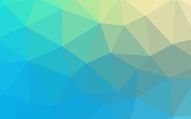 Açık mavi, vektör soyut Mozaik Desen yeşil. Gradyan ile zarif parlak poligonal illüstrasyon. Tamamen yeni bir tasarım sizin broşürü.