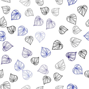 Açık mavi, kırmızı vektör yaprak ile sorunsuz doğal çizimleri. Zarif bir parlak örnek yaprakları doğal tarzı ile. Desen için modaya uygun Kumaş, duvar kağıtları.