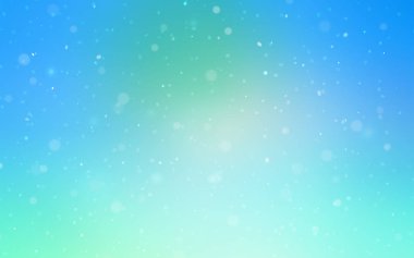 Açık mavi, parlak kar taneleri düzeniyle vektör yeşil. Parlayan illüstrasyon kar Noel tarzı ile renkli. Yeni yıl tasarım reklam, poster, afiş için.