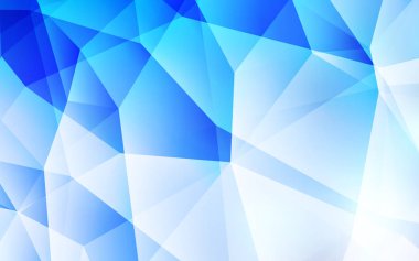 Işık Mavisi vektörü üçgen çizim parlıyor. Üçgenli renkli soyut çizimler. Marka kitabınız için yeni şablon.