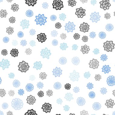 Hafif pembe, mavi vektör sorunsuz kapak güzel kar taneleri ile. Modern geometrik soyut Illustration kristalleri ile buz. Desen için modaya uygun Kumaş, duvar kağıtları.