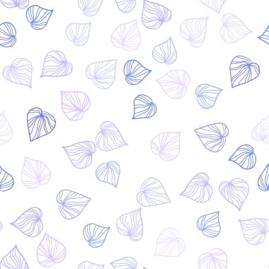 Hafif pembe, mavi vektör sorunsuz soyut tasarım yaprakları ile. Hint tarzı ile bulanık dekoratif tasarım bırakır. Duvar kağıdı, kumaş üreticileri için modaya uygun bir tasarım.