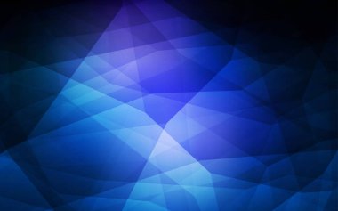Koyu mavi vektör üçgen mozaik kapak. Noktalı resim stili üçgenler ile yaratıcı çizimde. İşiniz için yeni tasarım.