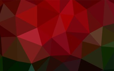 Koyu yeşil, kırmızı vektör Çokgen arka plan. Gradyan ile Origami tarzında yaratıcı geometrik şekil. İş tasarımınız için yeni stil.