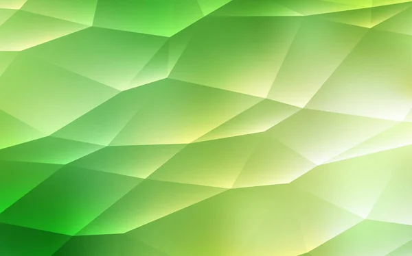 Светло Зеленая Желтая Векторная Текстура Триангулярном Стиле Треугольники Абстрактном Фоне — стоковый вектор