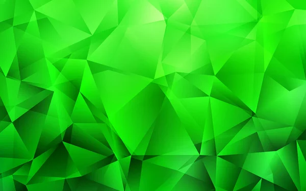 Hellgrüne Vektorhülle Polygonalen Stil Abstrakte Gradienten Illustration Mit Dreiecken Smart — Stockvektor