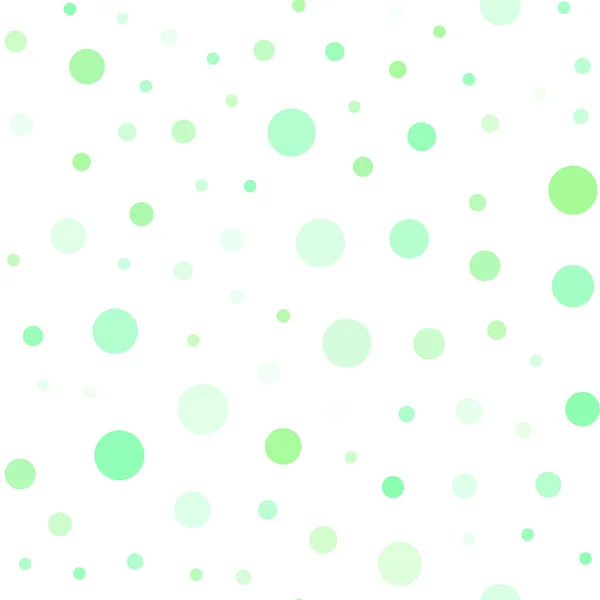 带圆圈的浅绿色矢量无缝模板 插图与一套闪亮的五颜六色的抽象圆圈 面料设计图案 — 图库矢量图片
