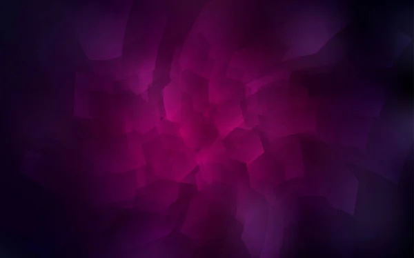 深色紫色矢量布局 带六角形 六角形闪光抽象插图 网站海报 横幅的新设计 — 图库矢量图片