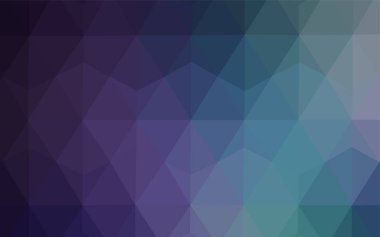 Koyu pembe, mavi düşük poli düzen vektör. Gradyan ile zarif parlak poligonal illüstrasyon. Web siteniz için köşeli tasarım.