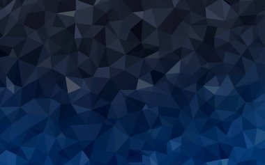 Koyu mavi parlayan üçgen zemin vektör. Gradyan ile Origami tarzında yaratıcı geometrik şekil. Web siteniz için köşeli tasarım.