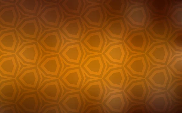 Mörk Orange Vektorbakgrund Med Hexagoner Design Abstrakt Stil Med Hexagoner — Stock vektor