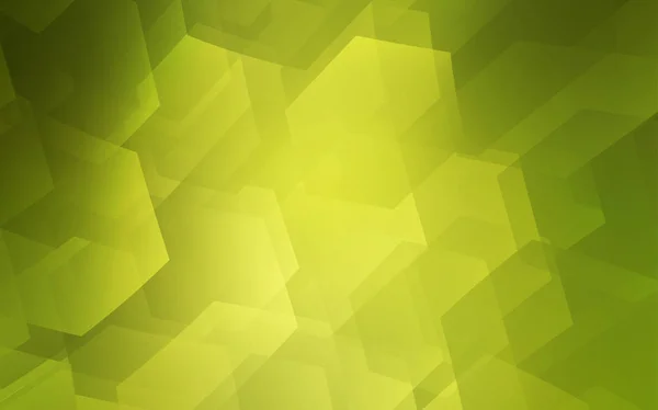 Hellgrüne Vektorkulisse Mit Sechsecken Abstrakte Illustration Mit Bunten Sechsecken Muster — Stockvektor