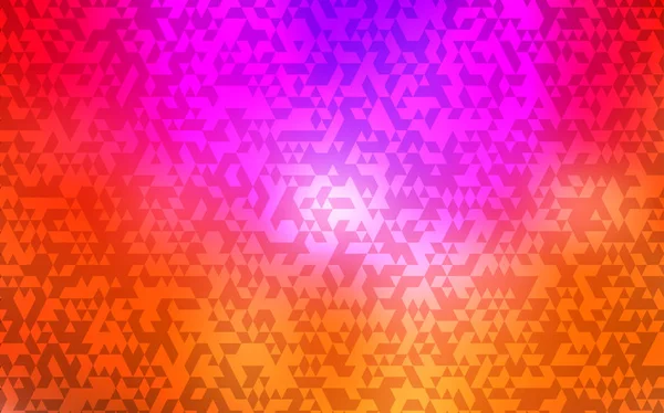 Modèle Vectoriel Rose Foncé Rouge Avec Cristaux Triangles Design Décoratif — Image vectorielle