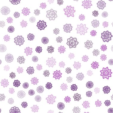 Hafif pembe vektör parlak kar taneleri ile sorunsuz düzeni. Dekoratif illüstrasyon kar soyut şablonundaki ile parlayan. Kartvizit, Web siteleri için şablon.