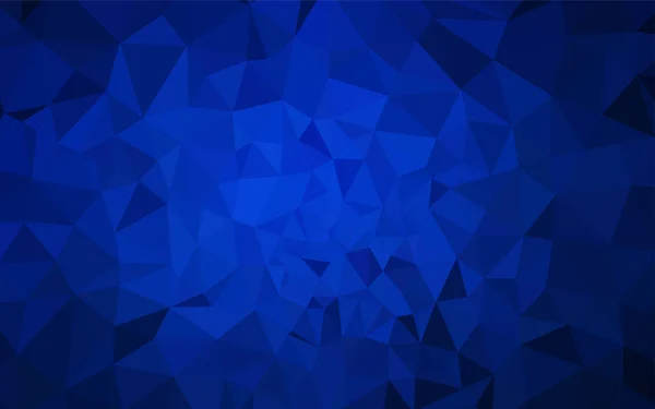 Patrón Poligonal Abstracto Vector Azul Oscuro Ilustración Poligonal Brillante Que — Vector de stock