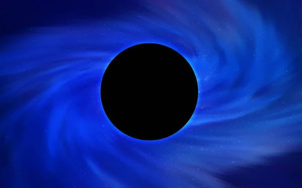 Modèle Vectoriel Bleu Clair Avec Trou Noir Espace Illustration Colorée — Image vectorielle