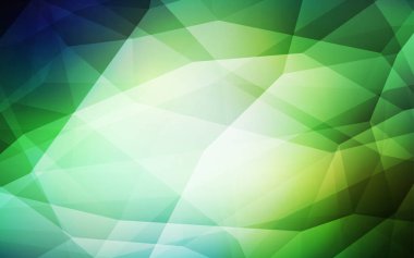 Işık yeşil vektör soyut poligonal şablonu. Geometrik şekil gradyan ile Origami tarzında. İşiniz için yeni tasarım.