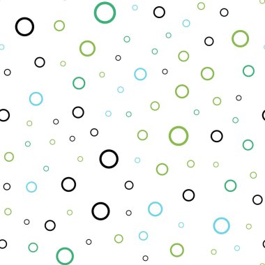 Açık mavi, daireler ile sorunsuz şablon vektör yeşil. Bulanık daireler doğa tarzı ile güzel renkli resimde. Reklam, poster, afiş, Web sitenizin için yeni tasarım.