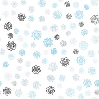 Hafif mavi vektör renkli kar taneleri ile sorunsuz doku. Bulanık arka plan gradyan ile kar. Kartvizit, Web siteleri için şablon.