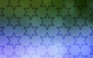 Hafif pembe, yeşil vektör arka plan renkli yıldız ile. Bulanık arka plan gradyan ile üzerinde yıldız. En iyi tasarım, reklam, poster, afiş için.