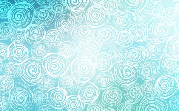 Светло Голубой Зеленый Вектор Размыт Декоративная Сияющая Иллюстрация Каракулями Абстрактном — стоковый вектор