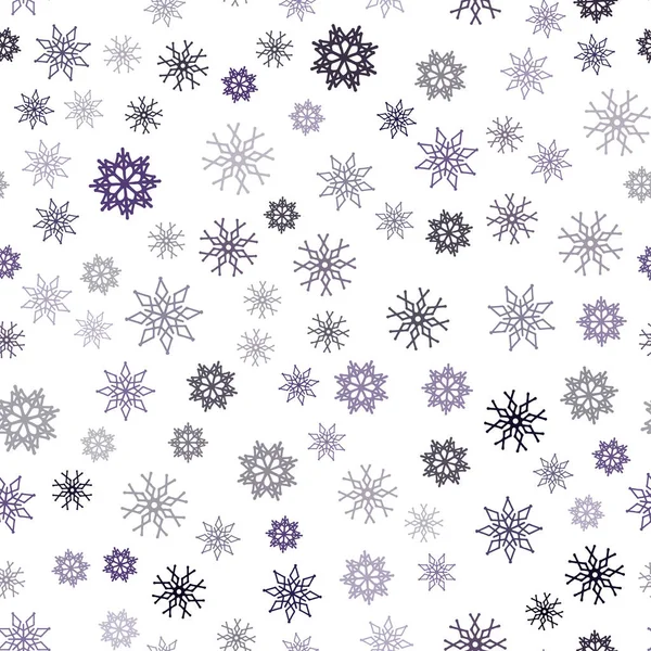 Tmavě Fialová Vektorové Bezproblémové Šablonu Led Sněhové Vločky Glitter Abstraktní — Stockový vektor