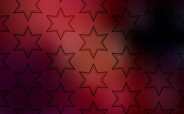 Темно Червоний Векторний Шаблон Зорями Неба Блискучі Кольорові Ілюстрації Зірками — стоковий вектор