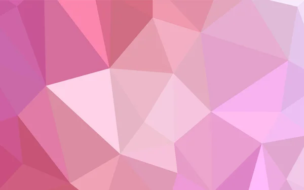 Violet Clair Vecteur Rose Brillant Fond Triangulaire Illustration Abstraite Scintillante — Image vectorielle