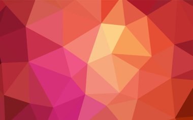 Işık kırmızı, sarı vektör düşük poli düzeni. Üçgenler ile renkli soyut resimde. İşiniz için yeni tasarım.