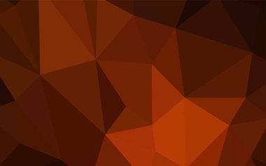 Koyu turuncu vektör Çokgen soyut düzeni. Tamamen yeni bir renk illüstrasyon poligonal bir tarzda. Marka kitap için yeni şablon.