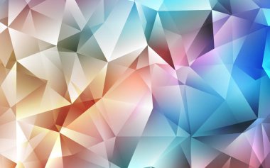 Açık mavi, vektör desen poligonal tarzı sarı. Üçgen doğa tarzı ile güzel illüstrasyon. İşletme reklam, kitapçıklar, broşürler için desen