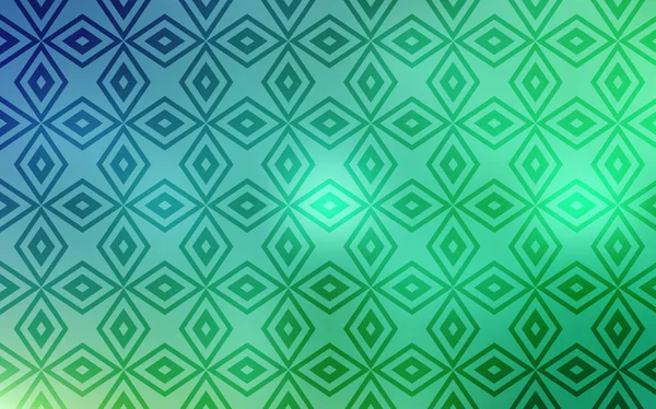 Azul Claro Patrón Vectorial Verde Estilo Cuadrado Diseño Decorativo Estilo — Archivo Imágenes Vectoriales
