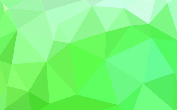 Vecteur Vert Clair Brillant Couverture Triangulaire Illustration Polygonale Brillante Composée — Image vectorielle