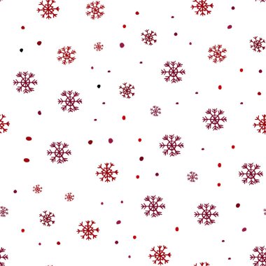 Koyu kırmızı vektör buz kar taneleri ile sorunsuz şablonu. Kar Noel tarzı ile parlayan renkli resimde. Tekstil, kumaş, duvar kağıtları için tasarım.