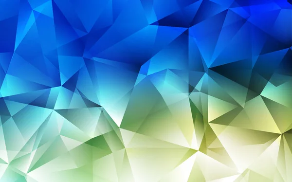 Hellblaue Grüne Vektorstruktur Dreieckigen Stil Schöne Illustration Mit Dreiecken Naturstil — Stockvektor