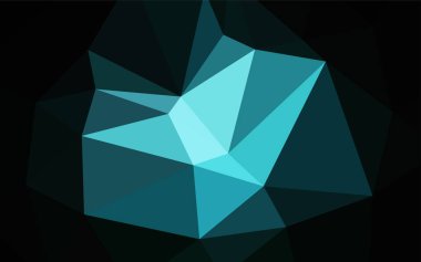 Koyu mavi vektör düşük poli düzeni. Geometrik şekil gradyan ile Origami tarzında. Cep telefonu arka plan için şablon.