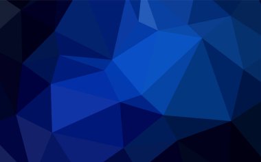 Koyu mavi vektör soyut mozaik desen. Gradyan ile zarif parlak poligonal illüstrasyon. İş tasarımınız için tamamen yeni bir şablon.